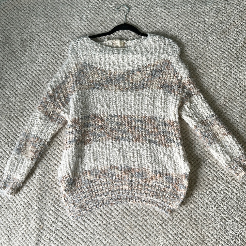 cream/multi color sweater